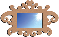 Gomille MDF Barok Spiegel - Creatief speelgoed 58 cm decoratie