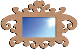 Gomille MDF Barok Spiegel - Creatief speelgoed 58 cm decoratie