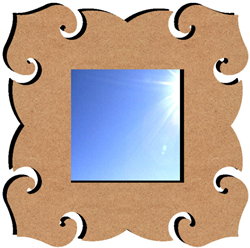 Gomille MDF barok spiegel 38 cm creatief speelgoed decoratie