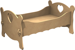 Gomille MDF bed poppenmeubel 23x31x47 cm creatief speelgoed