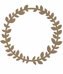 Gomille MDF bladeren krans 26 cm - creatieve decoratie knutsel