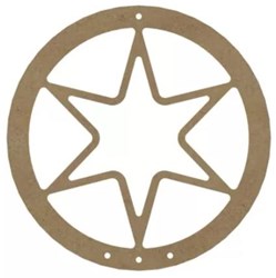 Gomille MDF dromenvanger ster met ring - creatieve decoratie