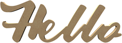 Gomille MDF decoratie woord Hallo 39x13 cm creatief speelgoed