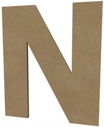 Gomille MDF letter N 20 cm - creatieve knutsel ondergrond
