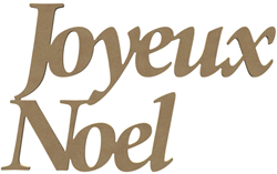 Gomille MDF decoratie Joyeux Noel 58 cm kerst knutsel