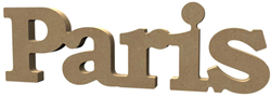 Gomille MDF decoratiefiguur Paris 34x10x1,6 cm knutsel speelgoed