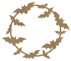 Gomille MDF knutselvorm vleermuizen 37x37 cm Halloween decoratie