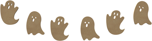 Gomille Halloween slinger spookjes MDF knutselset decoratie