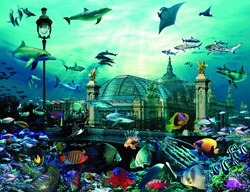 Nathan puzzel Aquarium - kunst legpuzzel 2000 stukjes volwassenen