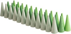 Grapat houten Mandala kegeltjes groen - open ended speelgoed 36 stuks