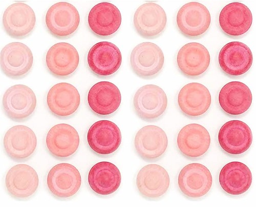Grapat Houten Mandala Bloemetjes Roze (36 st.)