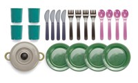 Dantoy speelgoed servies Green Bean - duurzaam eetservies 22-delig-2
