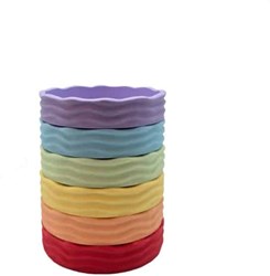 Grennn speelbakjes Wave pastel set voor creatief spel en sorteren