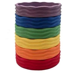 Grennn regenboogbakjes set houten speelgoed kleurrijk en creatief
