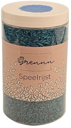 Grennn speelrijst blauw - sensorisch speelgoed 300 gram-3