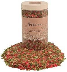Grennn speelrijst bosmix sensorisch speelgoed 300 gram