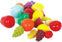 Gowi speelgoed fruit set - kleurrijk kunststof speelfruit voor kinderen
