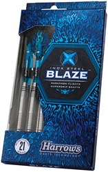 Harrows steeltip dartpijlen Blaze Inox 24g - precisie darts zwart