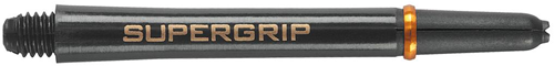 Harrows dart shafts Supergrip zwart goud medium - set van 3 stuks