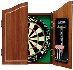 Harrows dartbord complete set - Pro's Choice met kast en accessoires