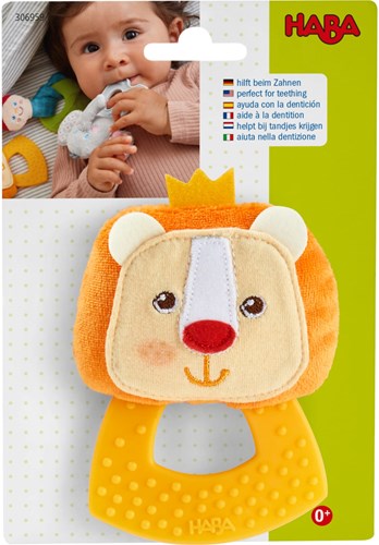 Haba bijtfiguur leeuw baby bijtring kleurrijk BPA-vrij speelgoed
