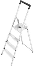 Hailo huishoudtrap aluminium 4 treden - stevige antislip ladder