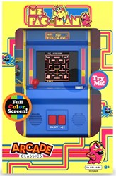 Basic Fun handheld arcade spel Ms. Pac-Man retro spelconsole blauw