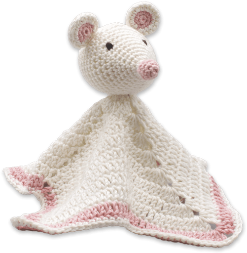 Hardicraft Hardicraft Haakpakket Knuffeldoekje Muis 28 cm