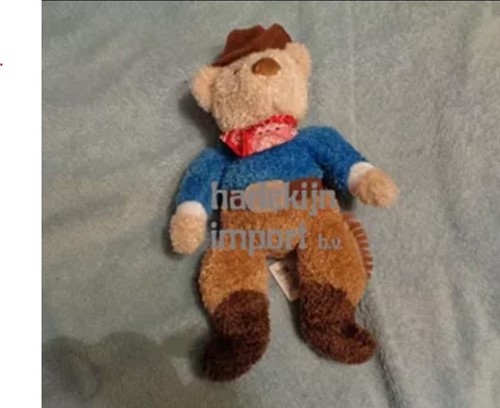 Harlekijn Cowboy beer (knuffel)