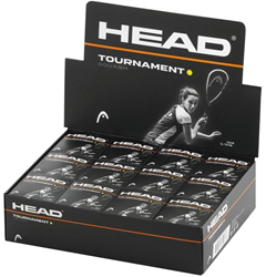 Head squashballen toernooi geel stip 12 stuks - slow bounce