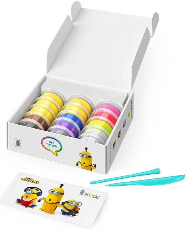 HEY CLAY - ENSEMBLE D'ARGILE - MINIONS - BRICOLAGE / Pâte à modeler / modelage