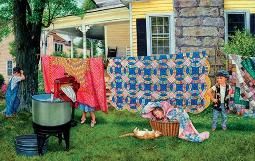 SunsOut puzzel Hide N Quilt - 550 stukjes