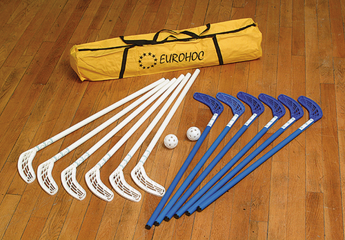 Eurohoc hockeyset club 90 cm wit blauw - complete speelset voor kinderen