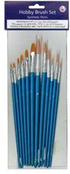 Hobby & Crafting Fun penselen set - schilderen - 12 stuks synthetisch