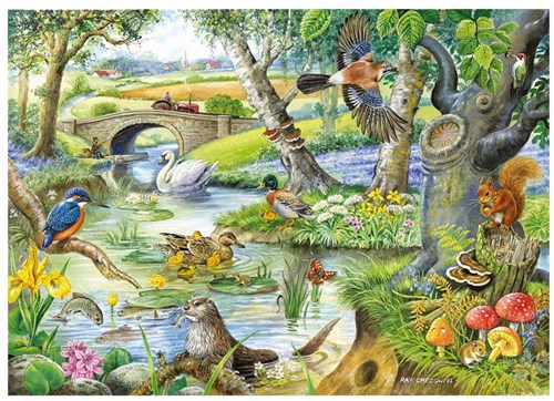 House of Puzzles legpuzzel Tales of the River 500 XL stukjes dieren