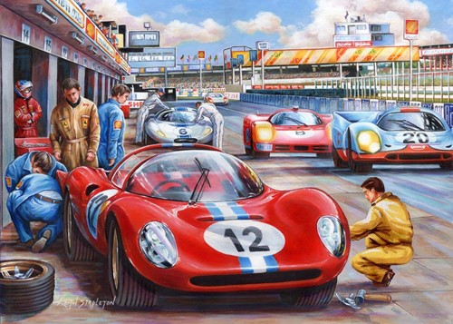 House of Puzzles Pit Stop - BIG 500 Piece Jigsaw Puzzle