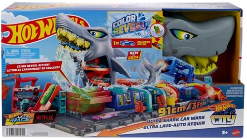 HOT WHEELS CITY ULTRA SHARK CAR WASH