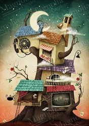 Magnolia legpuzzel House on the Tree 1000 stukjes multicolor