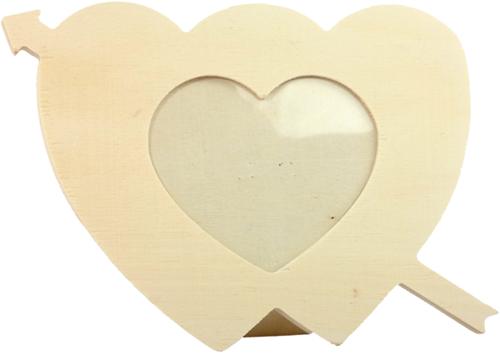 Hobbygroep Houten Fotolijst Hartje 17x13x0,5 cm
