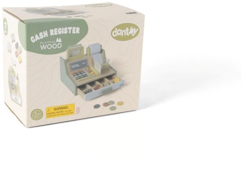 Dantoy houten speelgoed kassa 17-delig educatief rollenspel-3