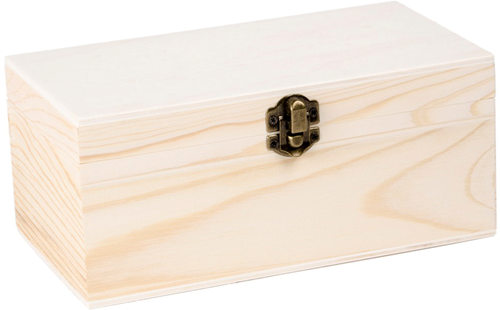 Hobbygroep Houten Kist met Klepdeksel 20,5x11x9 cm