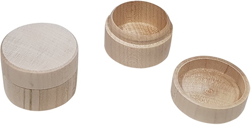 Hobbygroep Houten Sieraden Kistje Rond 4 cm
