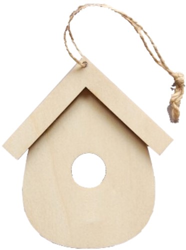 Hobbygroep Houten Vogelhuisjes Rond 12 stuks