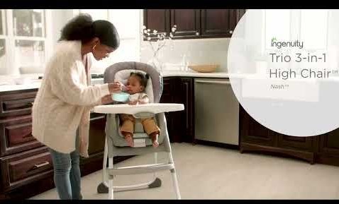 Ingenuity kinderstoel 3-in-1 Trio hoge stoel grijs baby peuterstoel-3