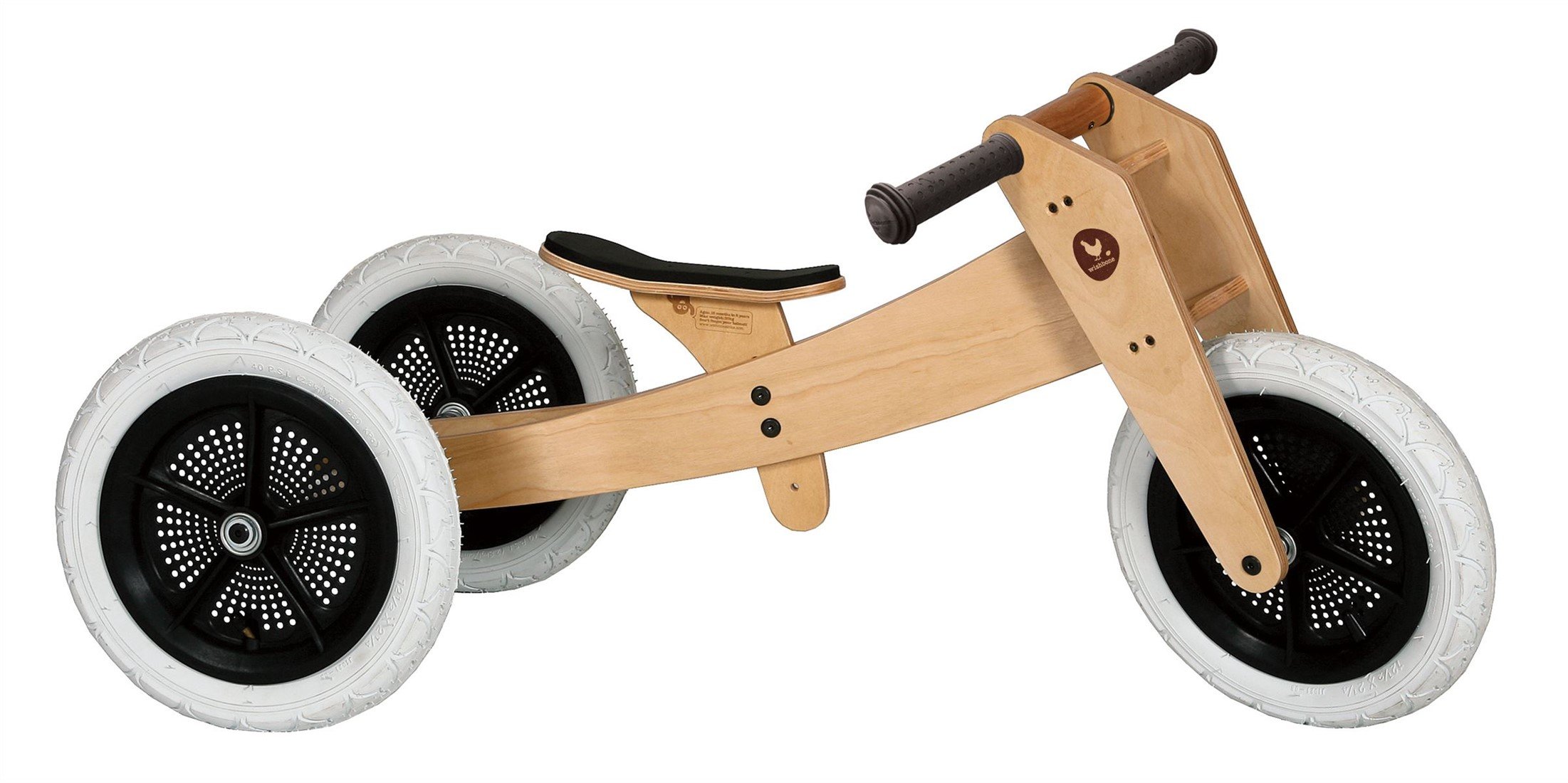 Wishbonebike Original 3-in-1 houten loopfiets - Naturel