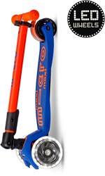 Micro kinderstep Maxi Micro opvouwbaar LED blauw oranje neon