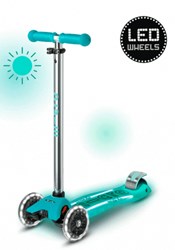 Micro kinderstep Maxi Micro Glow LED Aqua Mint - verstelbaar stuur