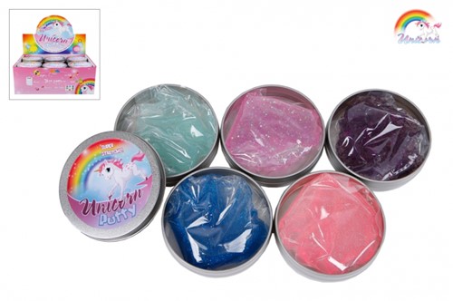 Diverse merken Intelligent putty in blikje Unicorn (glitter/5 ass.)