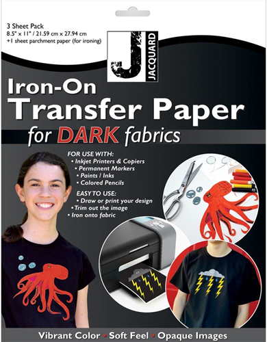 Jacquard Jacquard Iron On Transfer Papier A4 Donkere Stof