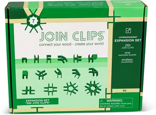 JOIN CLIPS constructiespeelgoed Uitbreidingsset 280 JOIN CLIPS (koppelstukken om te bouwen met KAPLA)